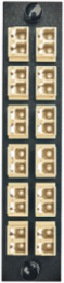 Fiber Optic Panel Adapter, 12 LC Duplex Ports, 125 Micron, Beige