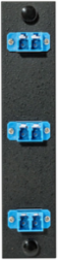 Fiber Optic Panel Adapter 6-Fiber LC Duplex 1.1" x 5.1" Blue