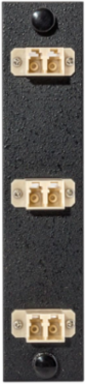 Fiber Optic Panel Adapter 6-Fiber LC Duplex 5.1 Inch x 1.1 Inch Beige
