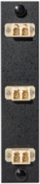 Fiber Optic Panel Adapter 6-Fiber LC Duplex 5.1 Inch x 1.1 Inch Beige