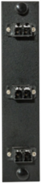 Fiber Optic Panel Adapter, 6-Fiber, 3 LC Duplex, 125 Micron, Black