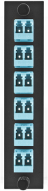 FSP Adapter Panel 12 Fiber LC Duplex 6 Ports Ceramic Zirconium Aqua