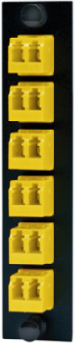 Fiber Adapter Panel 12-Fiber 6 LC Duplex Zircon Sleeves Yellow