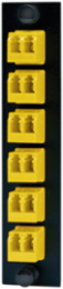 Fiber Adapter Panel 12-Fiber 6 LC Duplex Zircon Sleeves Yellow