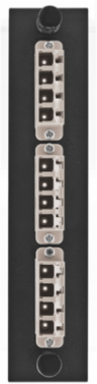 Fiber Optic Panel Adapter 12-Fiber LC Quad Beige - 1.100 Inch Width