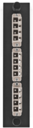 Fiber Optic Panel Adapter 12-Fiber LC Quad Beige - 1.100 Inch Width