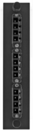 Fiber Optic Panel Adapter 12-Fiber LC Quad Black, Ceramic Zirconium