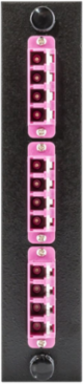 Fiber Adapter Panel 12-Fiber 3 LC Quads Ceramic Zirconium 1.1 Inch Width