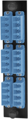 Fiber Optic Panel Adapter, 24 Ports, LC Quad, SM/MM, Blue