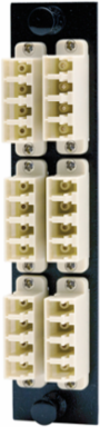 Fiber Optic Panel Adapter 24-Fiber LC Quad 1.200 Inch Beige