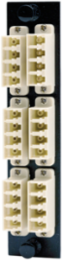 Fiber Optic Panel Adapter 24-Fiber LC Quad 1.200 Inch Beige