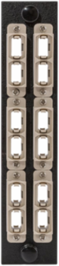Fiber Optic Adapter Panel 12 Port 6 MTP Duplex Beige