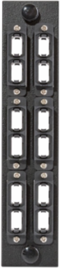 Fiber Optic Adapter Panel 12 Port 6 MTP Duplex, 125 Micron