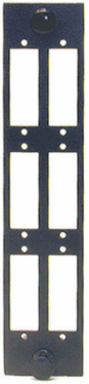 Fiber Optic Panel Adapter, 6-Fiber, SC Simplex/LC Duplex, Black