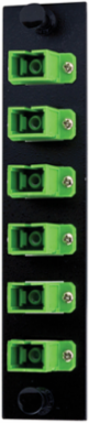 6-Port FSP Adapter Panel, SC/APC Simplex, 125 Micron, Green