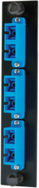 Fiber Optic Panel Adapter 6-Fiber SC Duplex Zircon Sleeves Blue
