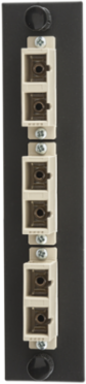 Fiber Optic Panel Adapter 6-Fiber 3" SC Duplex Zircon Sleeves Beige