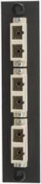 Fiber Optic Panel Adapter 6-Fiber 3" SC Duplex Zircon Sleeves Beige