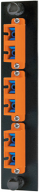 Fiber Optic Adapter Panel, 6-Fiber SC Duplex, Orange, 125 Micron