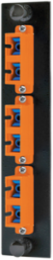 Fiber Optic Adapter Panel, 6-Fiber SC Duplex, Orange, 125 Micron