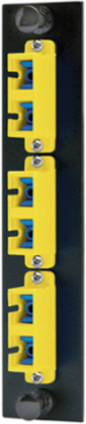 Fiber Optic Panel Adapter, 6-Fiber, SC Duplex, Ceramic Zirconium, Yellow