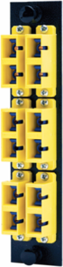 FSP Adapter Panel 12-Fiber SC Duplex 6-Port 125 Micron Zircon Sleeves Yellow