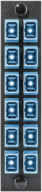 12-Port Fiber Adapter Panel, SC Simplex, Indoor Use, 4 Inch Width