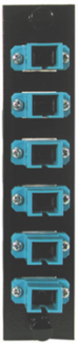 FSP Adapter Panel, 6-Port SC Simplex, 6 Fiber, Blue, 1.100 Inch Width, 125 Micron Fiber Size
