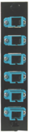 FSP Adapter Panel, 6-Port SC Simplex, 6 Fiber, Blue, 1.100 Inch Width, 125 Micron Fiber Size
