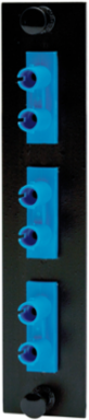Fiber Optic Panel Adapter, 6-Fiber, SC to ST Duplex, Blue, 125 Micron