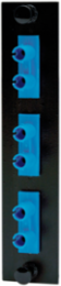 Fiber Optic Panel Adapter, 6-Fiber, SC to ST Duplex, Blue, 125 Micron