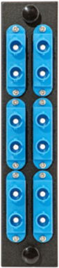 Fiber Optic Panel Adapter 12-Fiber ST Duplex Zircon Sleeves 1-1/2 Inch