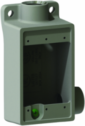 Aluminum 1/2 Inch Shallow Device Box, 1 Outlet, Wet Location Suitable