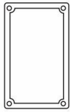 Neoprene Gasket for Covers, 6.88 Inch x 3.75 Inch x 5.5 Inch