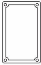 Neoprene Gasket for Covers, 6.88 Inch x 3.75 Inch x 5.5 Inch