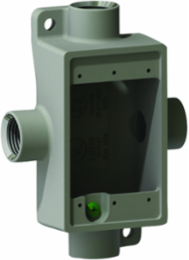 Aluminum Device Box 3/4 Inch Hub, 18 Cu In, Wet Location Compatible