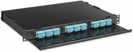 Fiber Optic Rack Mount Tray, 1 Rack Unit, 3 FSP Openings, 18.3 Inch Width