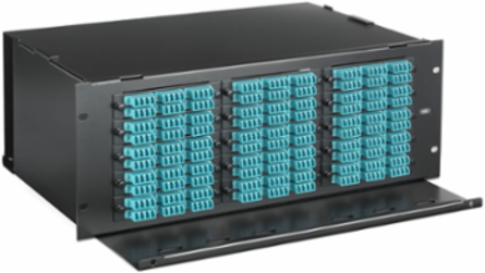 Fiber Optic Rack Mount Tray 4 Rack Unit 15 FSP Openings 16 Gauge Steel