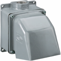 IEC Pin and Sleeve Back Box, 60A/100A, 1-1/2 Inch NPT Hub, 4-Way Angled
