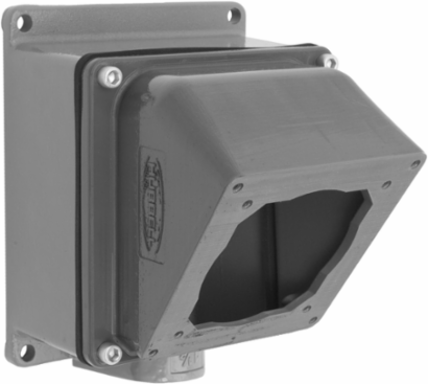 Heavy Duty Pin & Sleeve Receptacle Angle Box, 4-Way, 60/100A