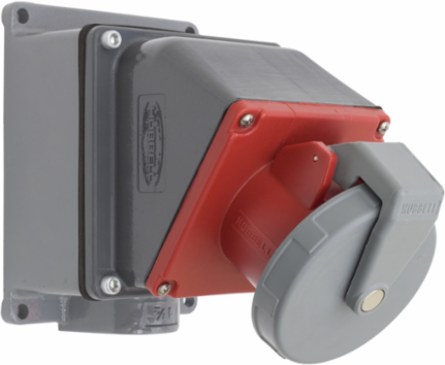 Heavy Duty Pin & Sleeve Receptacle Angle Box, 4-Way, 60/100A