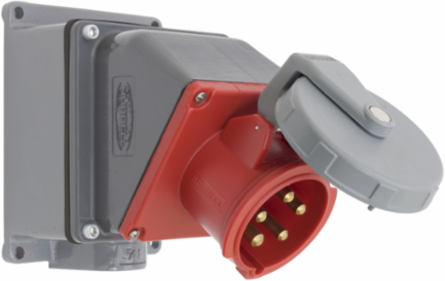 Heavy Duty Pin & Sleeve Receptacle Angle Box, 4-Way, 60/100A