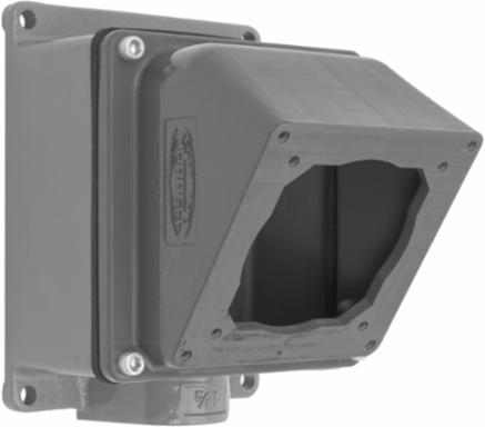 Heavy Duty Pin & Sleeve Receptacle Angle Box, 4-Way, 60/100A
