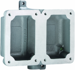 Aluminum Factory Sealed Double Gang Splice Box, Hub Size 3/4 Inch, Nema 3
