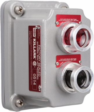 Aluminum Double LED Pilot Light Cover 120V, NEMA 3, Weatherproof