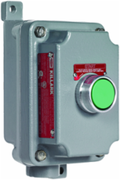 Aluminum Dead-End Momentary Push Button Control Station 1/2 Inch Hub, 10A