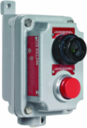 Seal-XM Aluminum Control Station - 1/2 Inch Hub, Red Button, NEMA 3 Rated