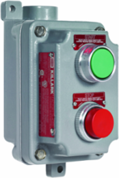 Aluminum Control Station - 1/2 Inch Hub, Dual Push Buttons, NEMA 3