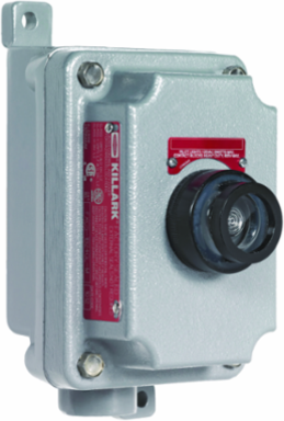 Aluminum Dead-End Control Station, 120V, 3/4 Inch Hub, Red Lens, Factory Sealed
