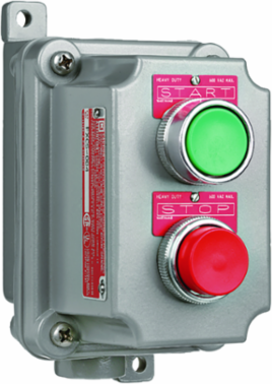 Aluminum Control Station - 3/4 Inch Hub, 1NO/1NC, NEMA 3, Momentary Action